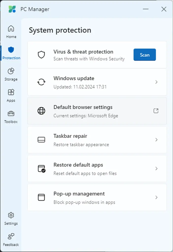 Microsoft-PC-Yoneticisi_sistem koruma ekranı