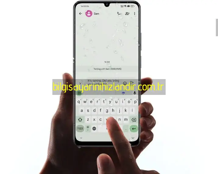 Realme Note 60 6GB yorum- ıslak ekran kullanımı