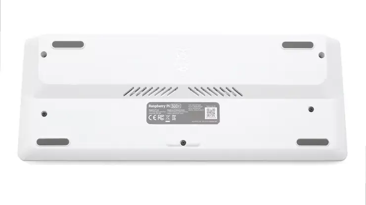 Raspberry Pi 500+ masaüstü taşınabilir bilgisayar 3 Raspberry Pi 500arka gorunum